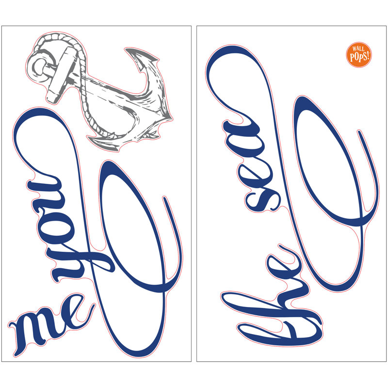 WallPops! You, Me and the Sea Wall Decal & Reviews Wayfair